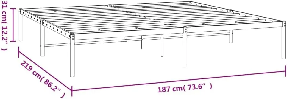 Metal Bed Frame Bed Frame Queen,Floating Bed Frame,zinus Queen Bed Frame,Queen Platform Bed Frame,White 72"x83.9"