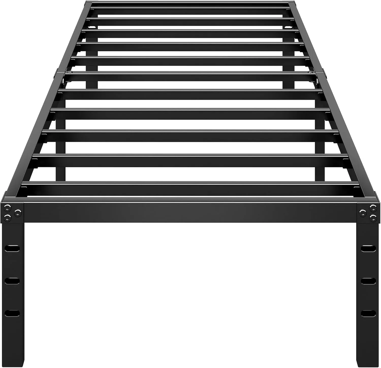 Metal Platform Bed Frame 14 Inch Tall,No Box Spring Needed,Twin Size Bed with Heavy Duty Strong Support Slats,Easy to Assemble,Black