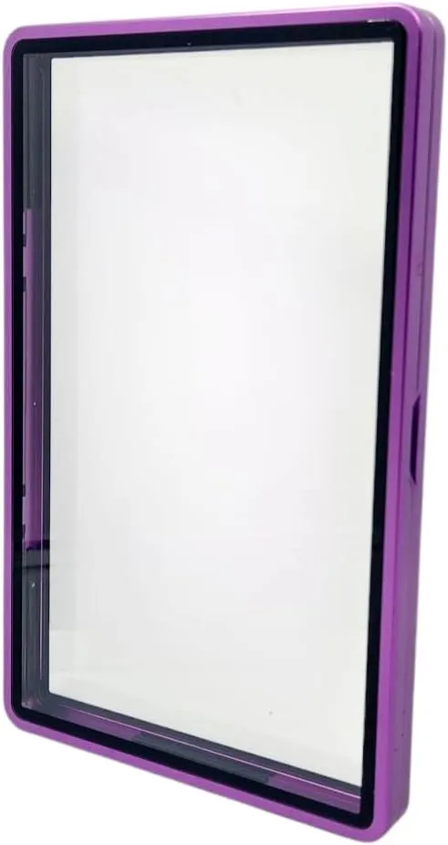 Metal PSA Slab Bumper Case UV Resistant- Safeguard Stackable Magnetic Aluminum Metal Case For Graded Cards (Purple)