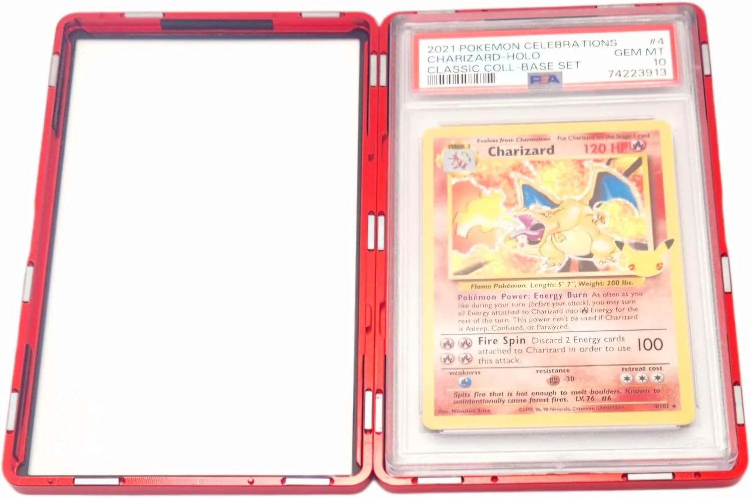 Metal PSA Slab Bumper Case UV Resistant- Safeguard Stackable Magnetic Aluminum Metal Case For Graded Cards (Purple)