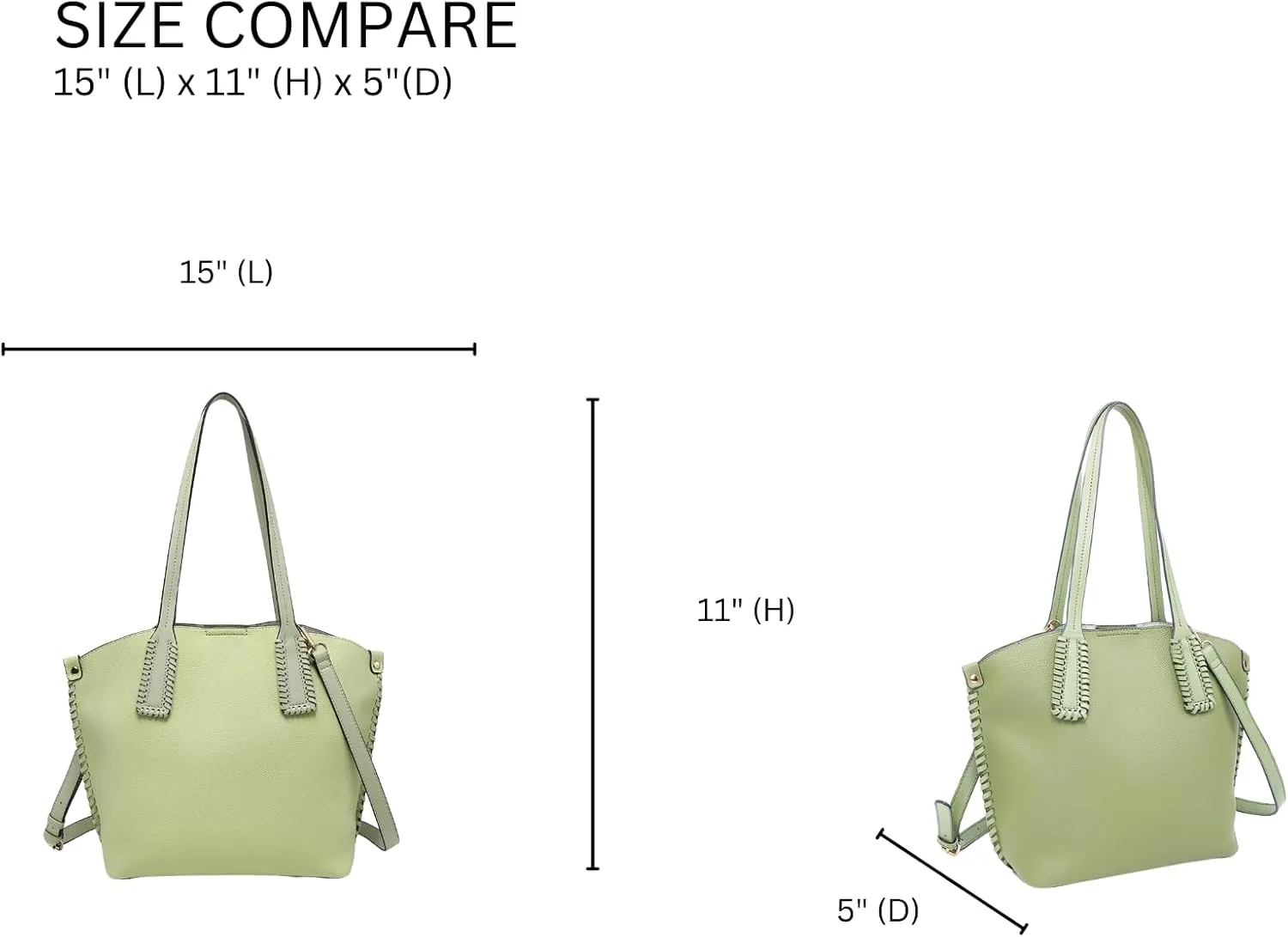 Micah Vegan Leather Handbags and Purses for Women Ladies Hobo Tote Bag Whipstitch Shoulder Bags