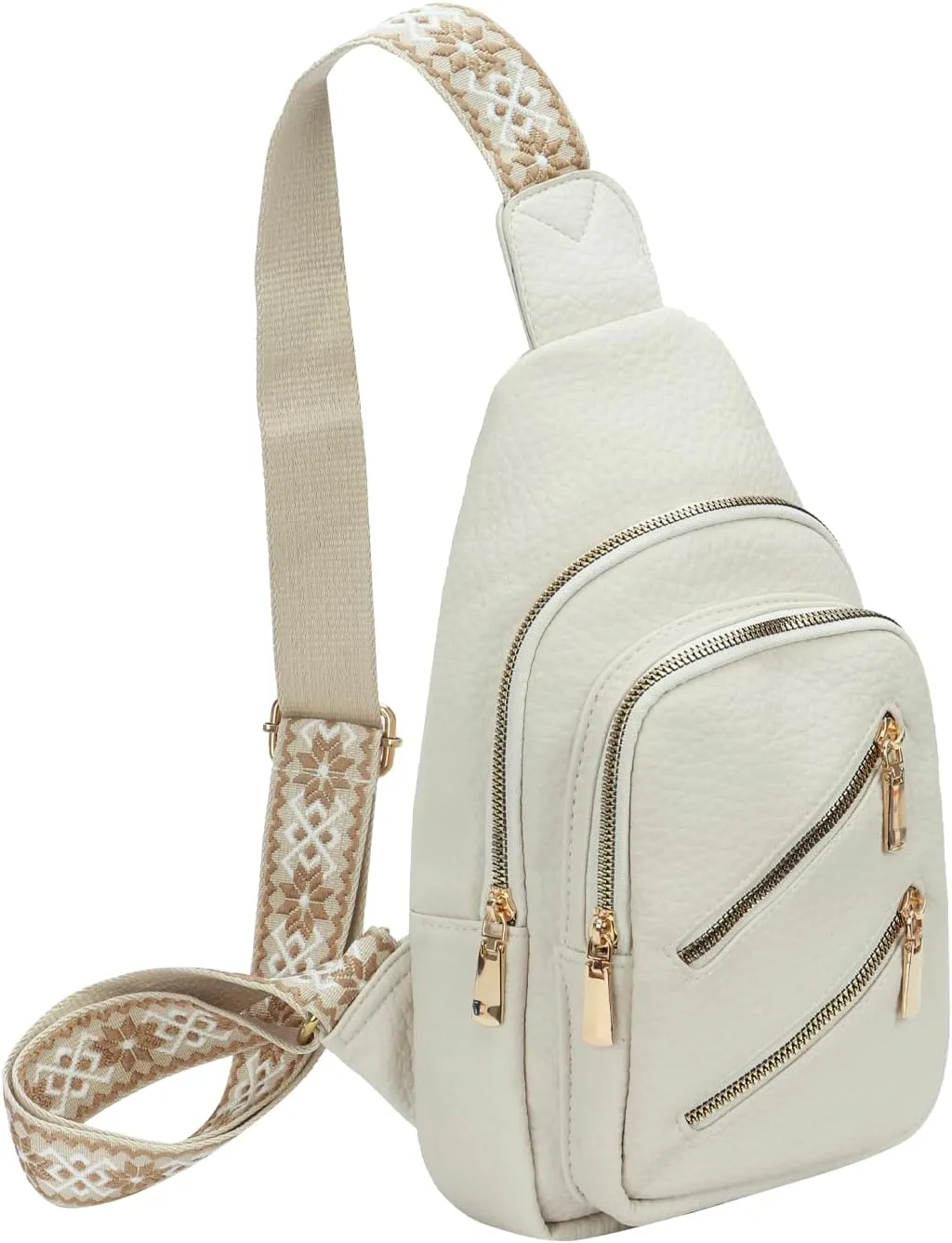MICOM Sling Bag For Women，Crossbody Sling Backpack with PU Leather，Adjustable Crossbody Bags，CrossBody Purses for Travel
