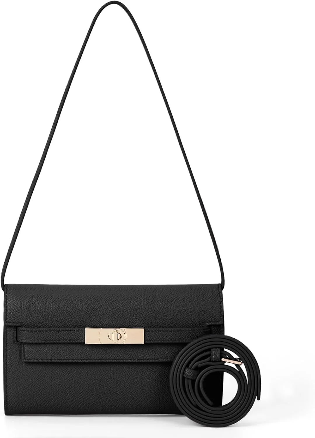 Mini Clutch Purse Vegan Leather Crossbody Bag for Women Small Shoulder Bag Designer Handbag with Strap