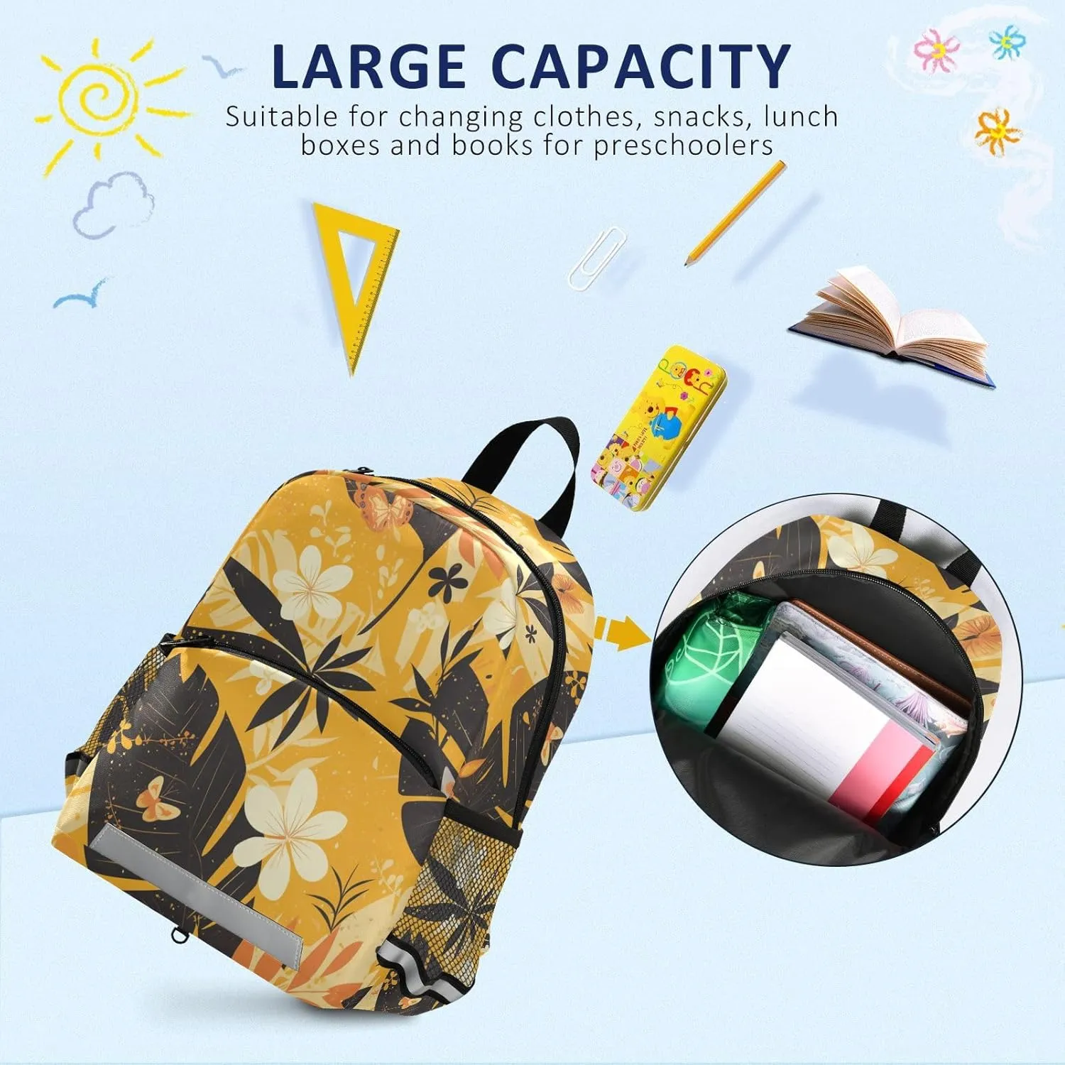 Mini Kids Backpack Monarch Butterfly Cute Travel Daypack Bookbag for Primary School