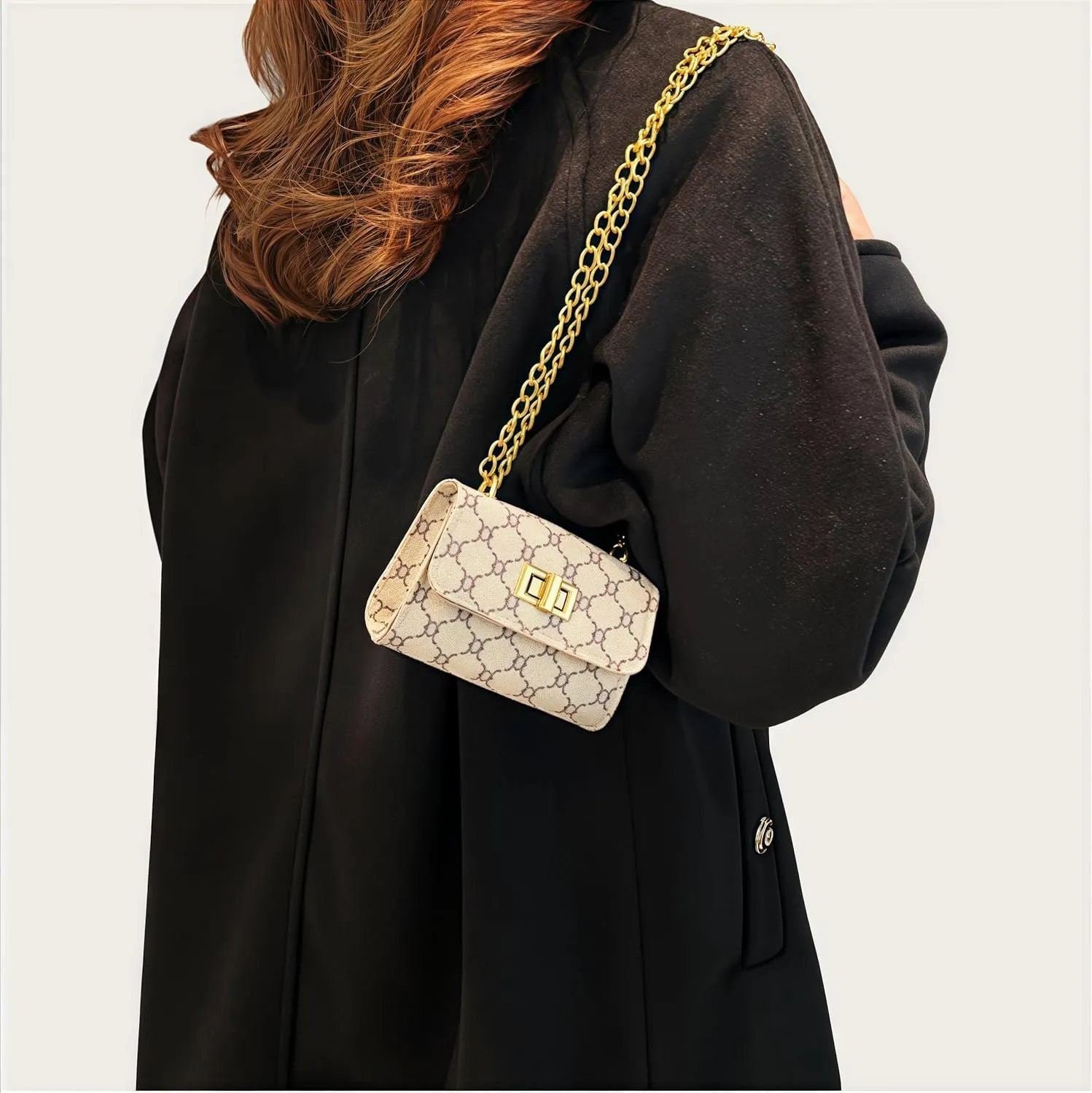 Mini Purse，Tiny Bags For Women，Belt Bag，Chain Strap Shoulder Bags，Stylish Pouches And Handbags,（black）