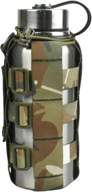 Minimalist Adjustable MOLLE Water Bottle Holder Kettle Pouch Belt Bottle Carrier for 17-42 Oz Water Bottle