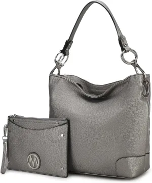 MKF Collection Hobo Purses for Women,Vegan Leather Handbag Slouchy Womens Shoulder bag – Fashion Top Handle Pocketbook