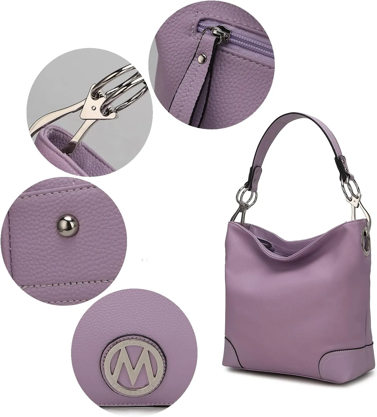 MKF Collection Hobo Purses for Women,Vegan Leather Handbag Slouchy Womens Shoulder bag – Fashion Top Handle Pocketbook