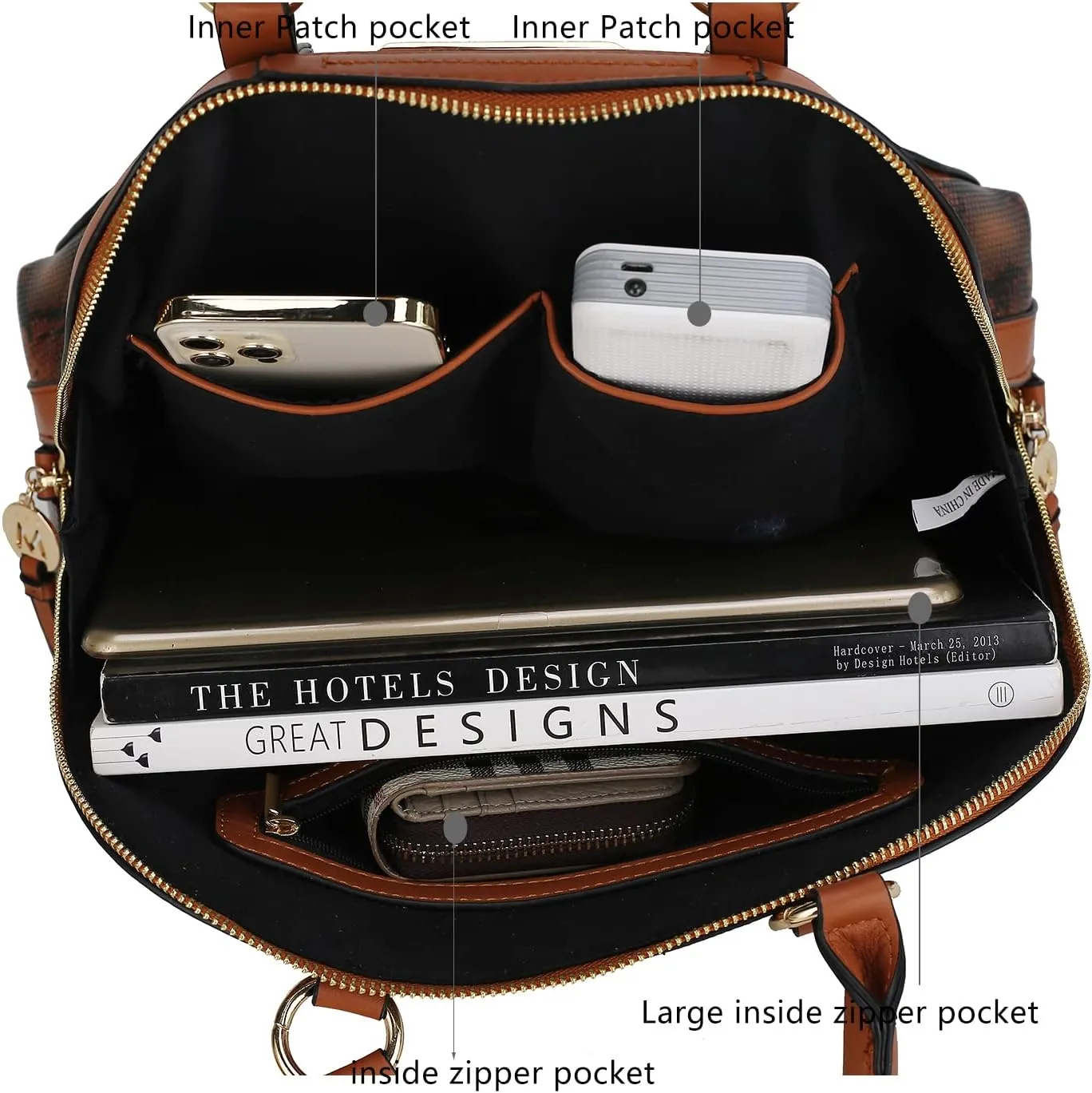 MKF Collection Satchel Bag for Women with Wristlet Wallet, Vegan Leather Top Handle Shoulder Bag Handbag Purse by Mia K