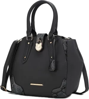 MKF Collection Satchel Bag for Women’s, Vegan Leather Crossbody Handbag Top-Handle Purse