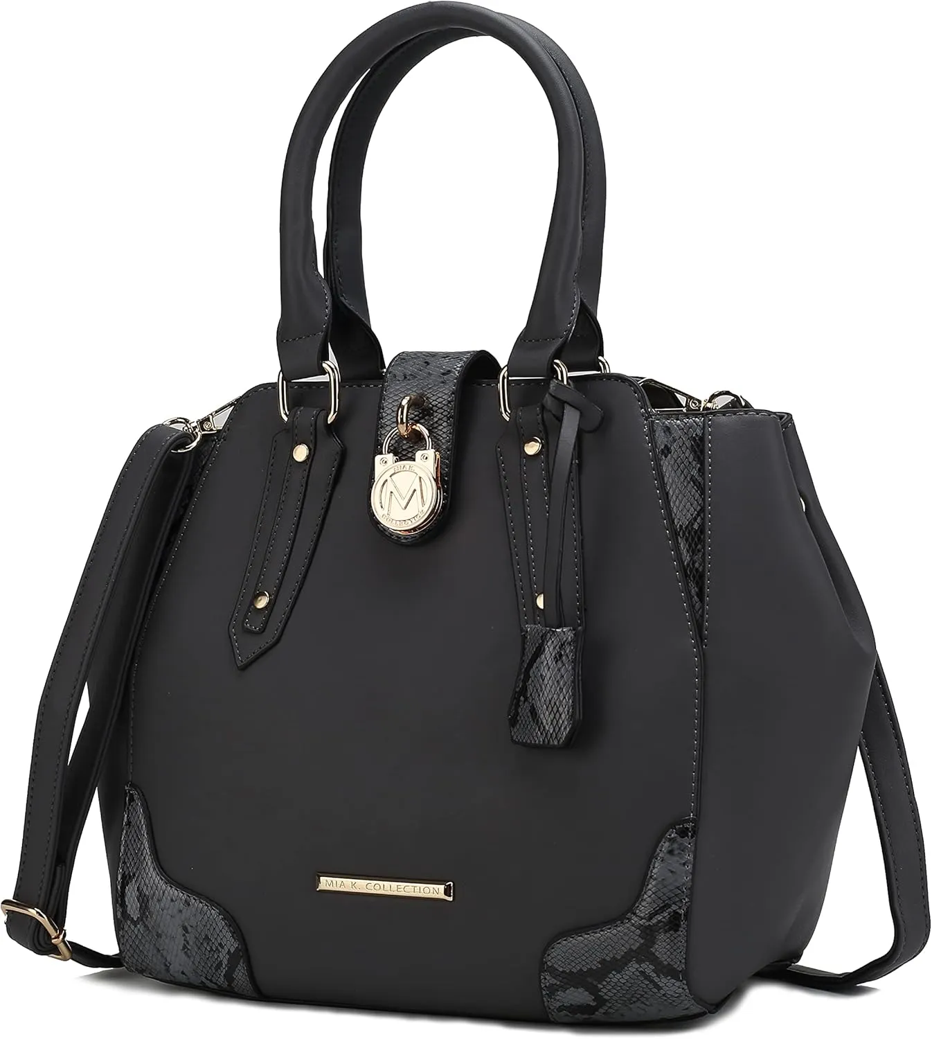 MKF Collection Satchel Bag for Women’s, Vegan Leather Crossbody Handbag Top-Handle Purse