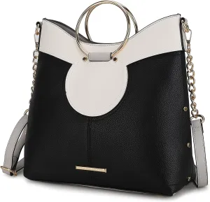 MKF Collection Women's Satchel Bag,Vegan Leather Top Handle Shoulder Bag Handbag Purse by Mia K
