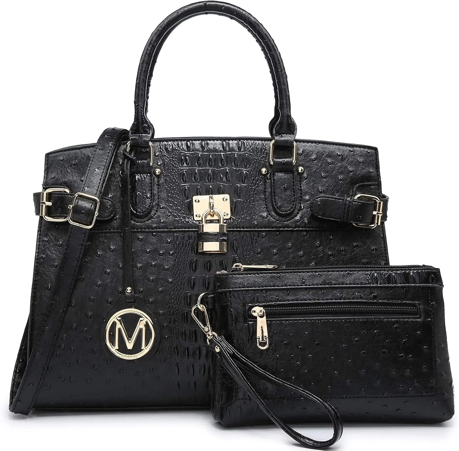 MKP Women Fashion Satchel Handbags and Purses Ladies Top Handle Tote Work Shoulder Bags with Matching Wristlet Wallet