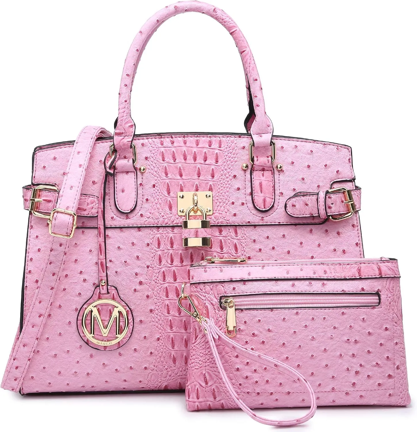 MKP Women Fashion Satchel Handbags and Purses Ladies Top Handle Tote Work Shoulder Bags with Matching Wristlet Wallet
