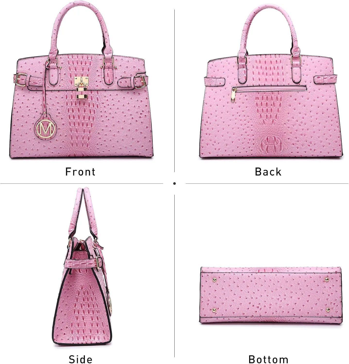 MKP Women Fashion Satchel Handbags and Purses Ladies Top Handle Tote Work Shoulder Bags with Matching Wristlet Wallet