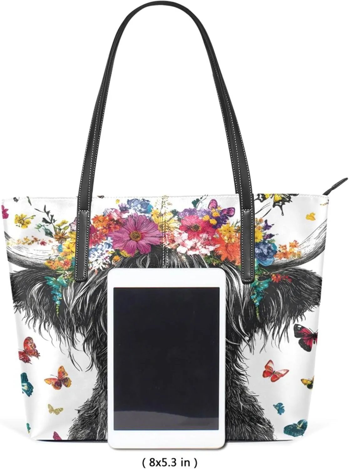 MNSRUU Boho Tote Bag Butterfly Starlight Travel Women Purses and Handbags