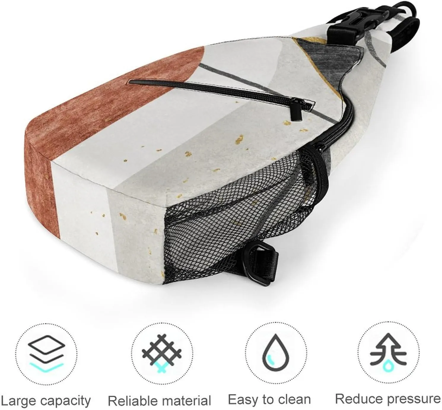 MoBlinko Crossbody Sling Bag for Women Men Adjustable Sling Backpack Boho Chest Bags Daypack for Gift