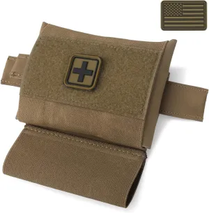 Molle IFAK Micro Trauma Pouch, Tactical First Aid Belt IFAK Bag Medical EMT Emergency Survival Med Pouch Small EDC Portable Pack with Tourniquet Hammock for Duty Belt Vest Hunting