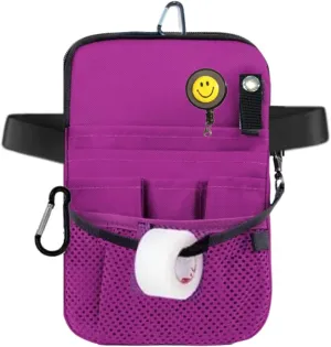 MOMOZEE Nurse Fanny Pack, Nursing Student Fanny Pack, Nurse Pouch, Nurse Organizer Bag, ER Nurse Tool Belt, EMT/EMS Hip Bag, Medical Gear Tool Bag (Purple)