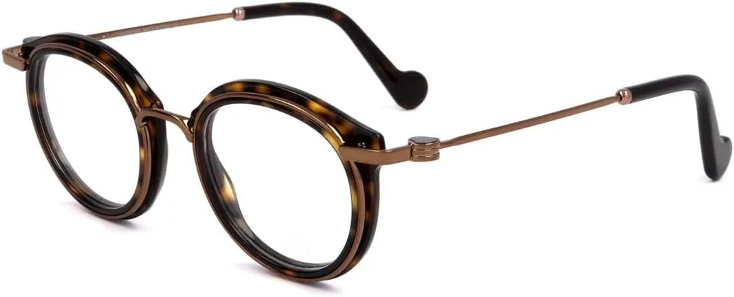 Moncler Oval Eyeglasses ML5007 052 Havana/Bronze 45mm 5007
