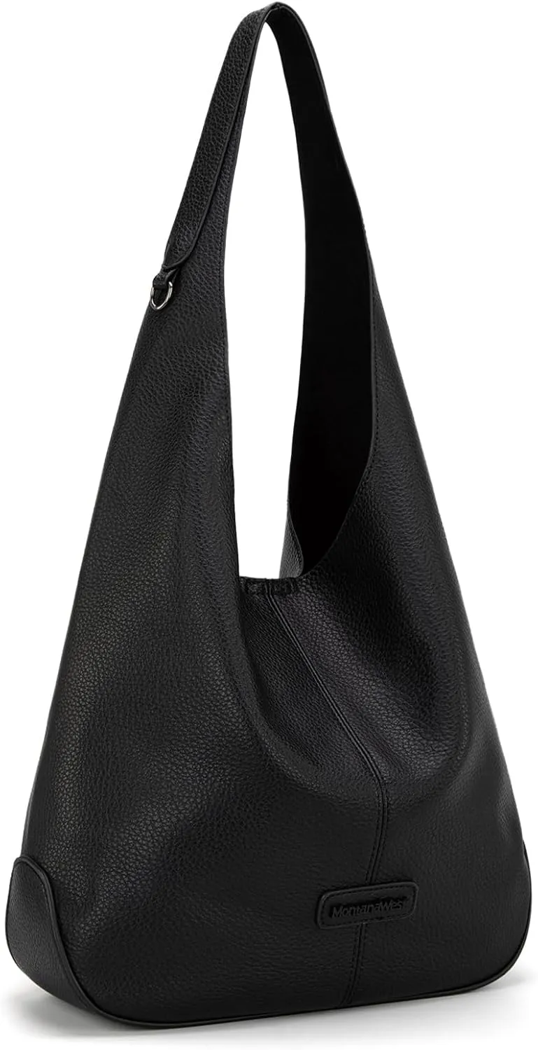 Montana West Hobo Bags Purse for Women Ultra Soft Foldable Shoulder Slouchy Handbags with Cosmetic bag