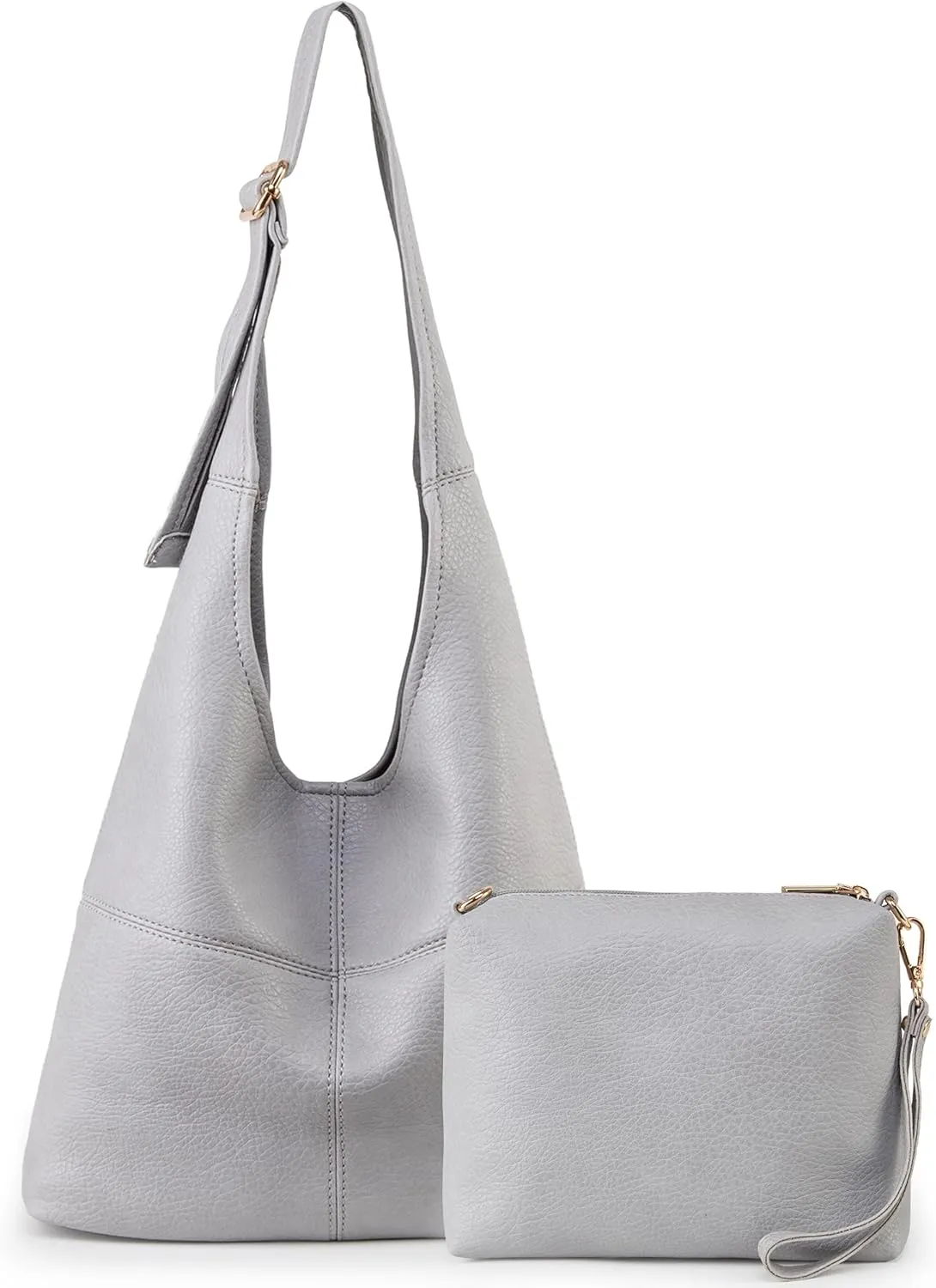 Montana West Hobo Bags Purse for Women Ultra Soft Foldable Shoulder Slouchy Handbags with Cosmetic bag