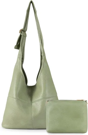 Montana West Hobo Bags Purse for Women Ultra Soft Foldable Shoulder Slouchy Handbags with Cosmetic bag