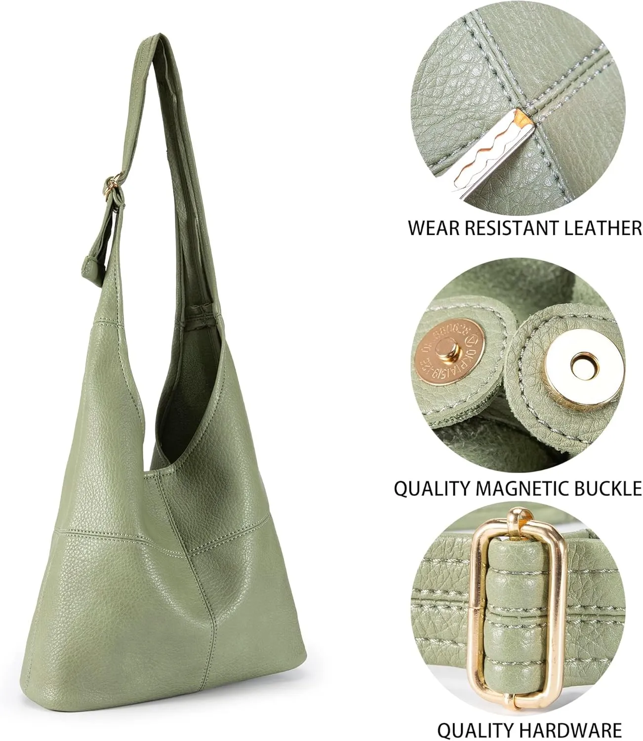 Montana West Hobo Bags Purse for Women Ultra Soft Foldable Shoulder Slouchy Handbags with Cosmetic bag