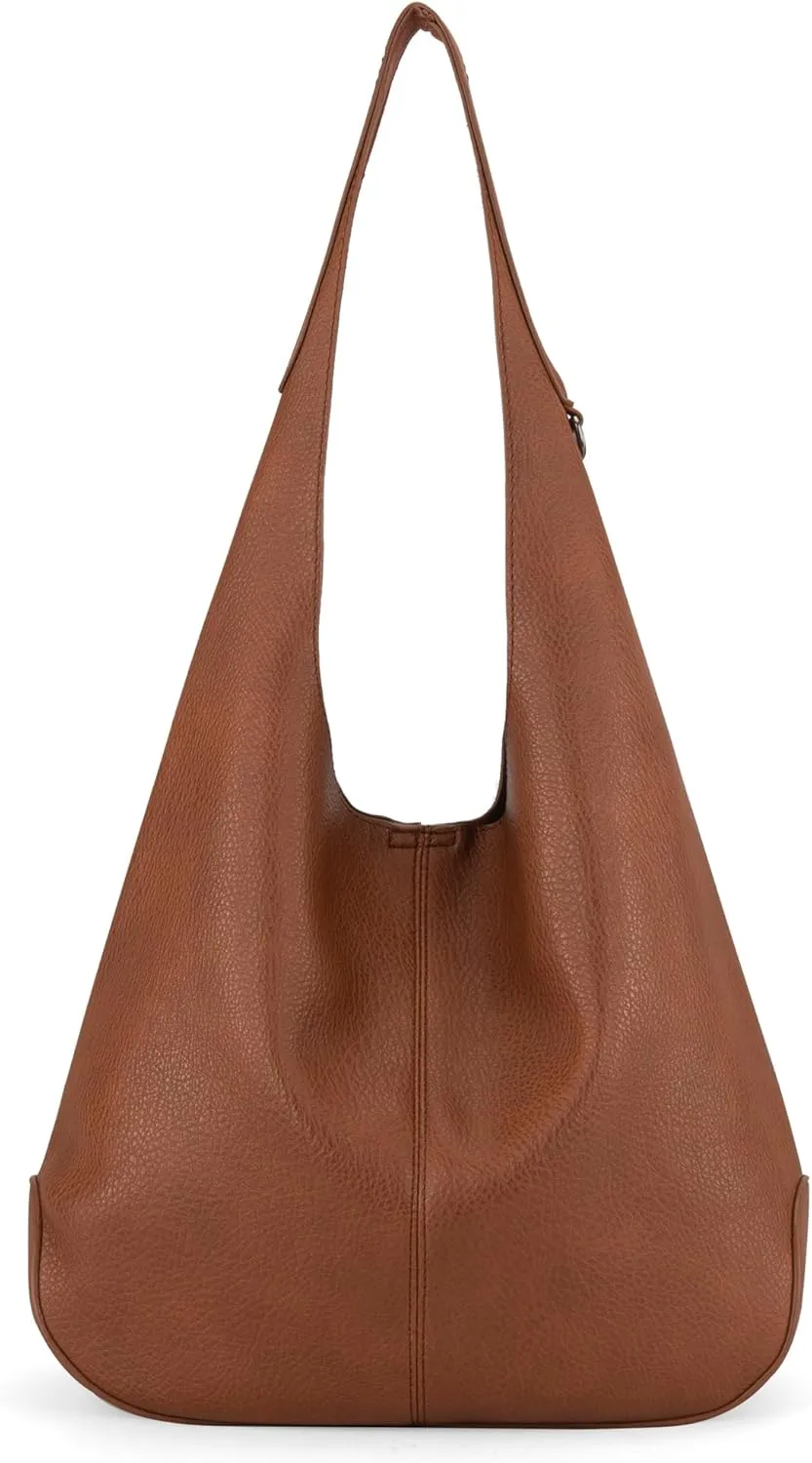 Montana West Hobo Bags Purse for Women Ultra Soft Foldable Shoulder Slouchy Handbags with Cosmetic bag