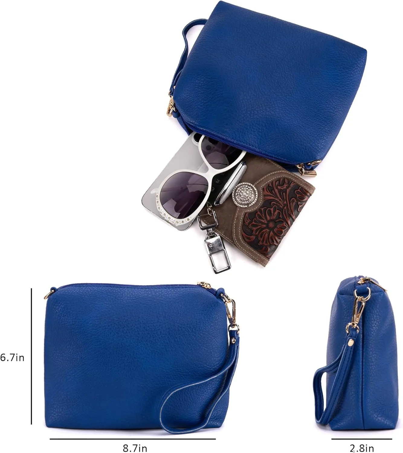 Montana West Hobo Bags Purse for Women Ultra Soft Foldable Shoulder Slouchy Handbags with Cosmetic bag
