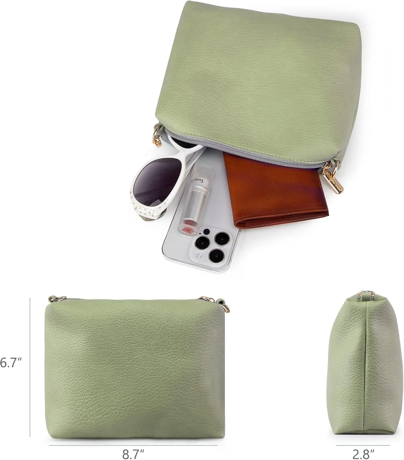 Montana West Hobo Bags Purse for Women Ultra Soft Foldable Shoulder Slouchy Handbags with Cosmetic bag