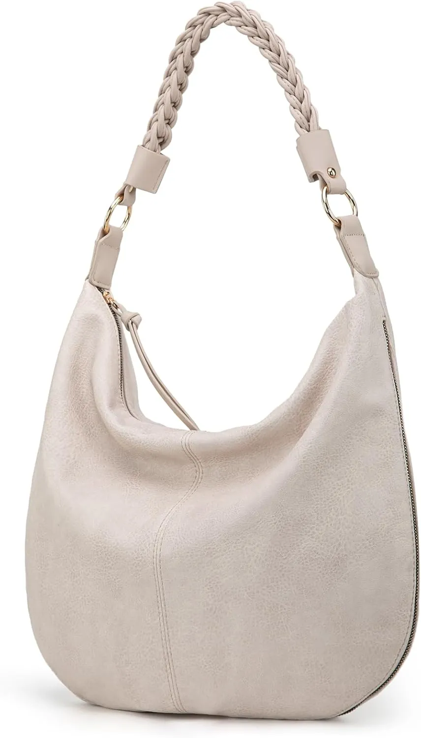 Montana West Large Hobo Bags for Women Slouchy Shoulder Purse Handbag with Zipper and Woven Handle