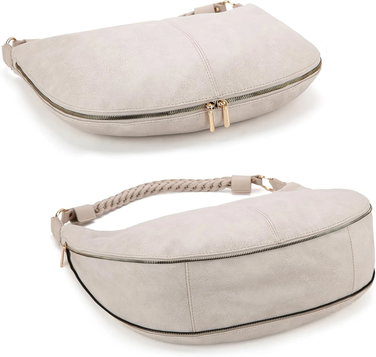 Montana West Large Hobo Bags for Women Slouchy Shoulder Purse Handbag with Zipper and Woven Handle