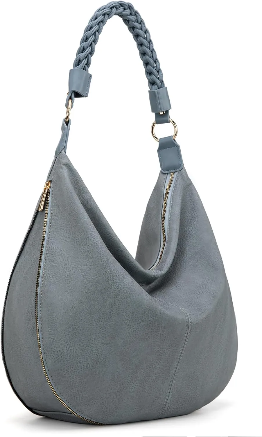 Montana West Large Hobo Bags for Women Slouchy Shoulder Purse Handbag with Zipper and Woven Handle