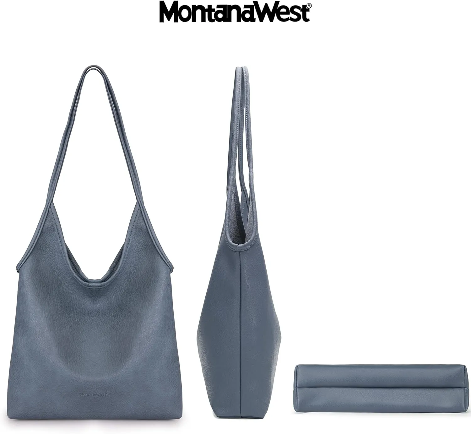 Montana West Slouchy Hobo Bags for Women Soft Designer Shoulder Purses Ladies Top Handle Handbag
