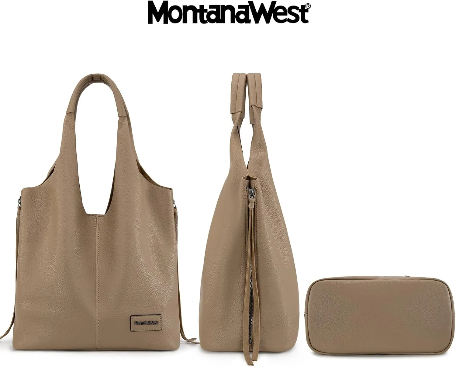 Montana West Slouchy Hobo Bags for Women Soft Designer Shoulder Purses Ladies Top Handle Handbag