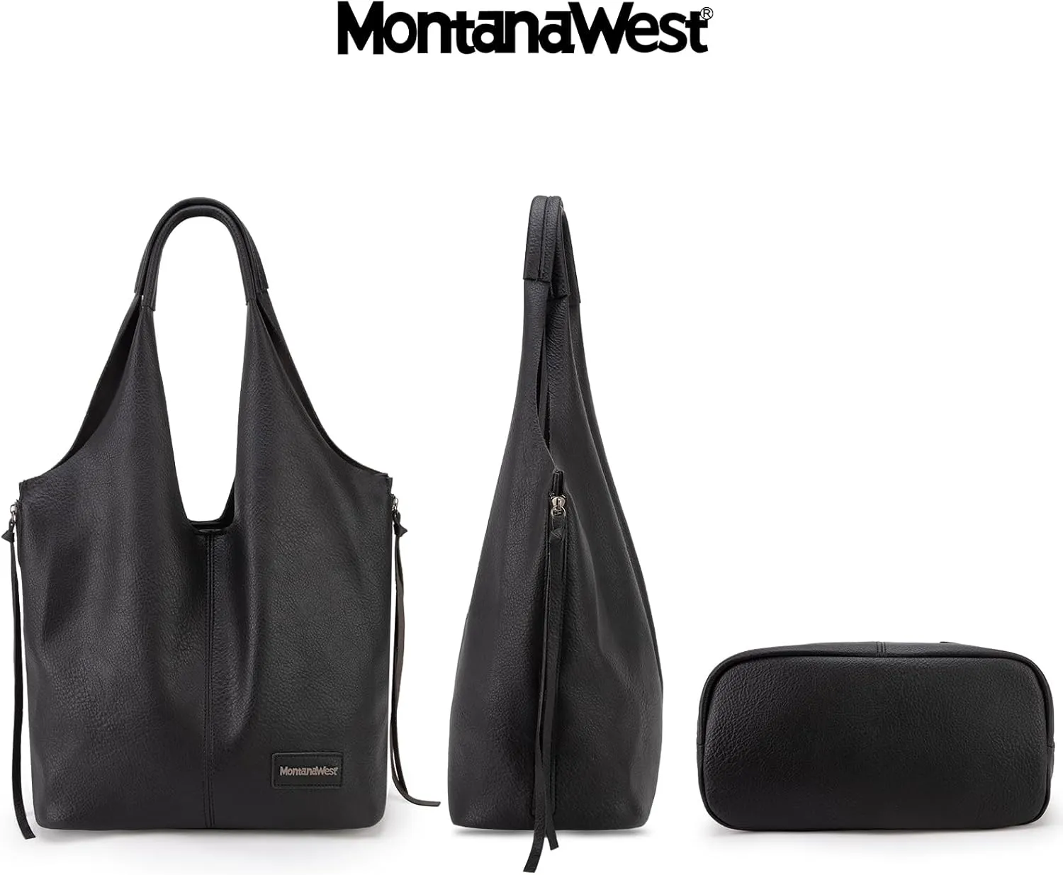 Montana West Slouchy Hobo Bags for Women Soft Designer Shoulder Purses Ladies Top Handle Handbag