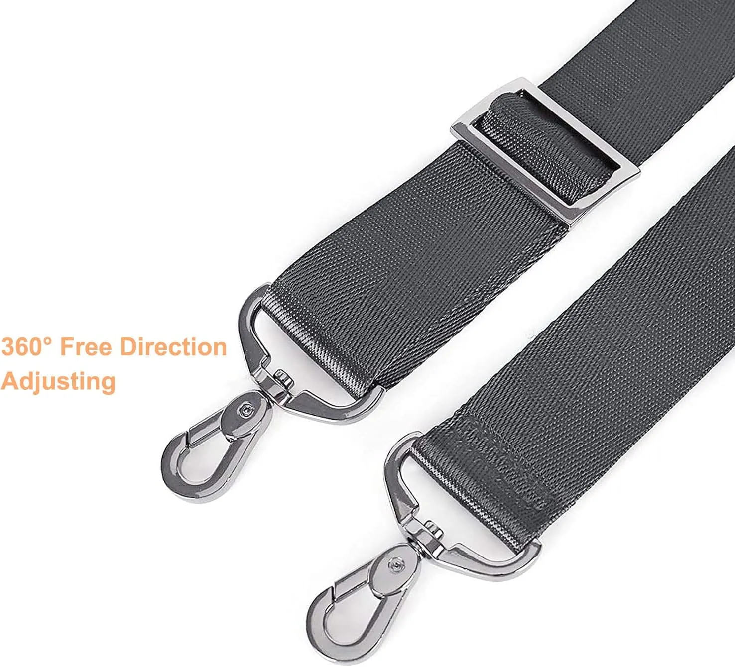 MOSISO 56 inch Shoulder Strap, Adjustable Thick Soft Universal Replacement Non-Slip Fit Padded with Metal Swivel Hooks for Laptop Shoulder Bag/Laptop Messenger Bag/Crossbody Bag, Space Gray