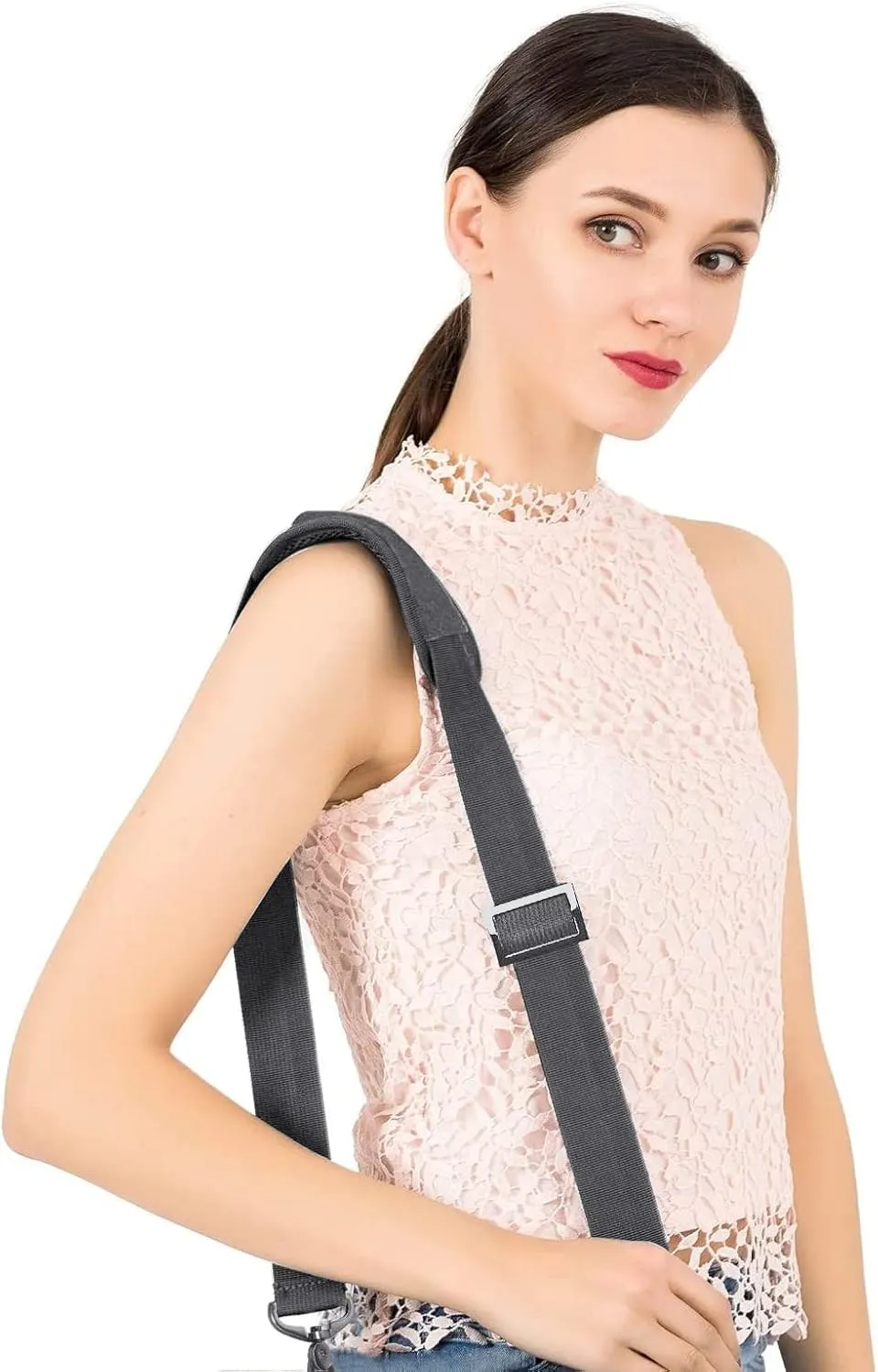 MOSISO 56 inch Shoulder Strap, Adjustable Thick Soft Universal Replacement Non-Slip Fit Padded with Metal Swivel Hooks for Laptop Shoulder Bag/Laptop Messenger Bag/Crossbody Bag, Space Gray