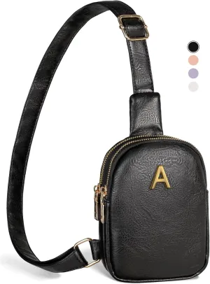 Mothers Day Gifts for Mom From Daughter, Initial Cross body Bag Fanny Pack for Women Girls, Graduation Gifts for Teen Girls Women, Teacher Appreciation Gifts, Teen Girl Gifts Trendy Stuff