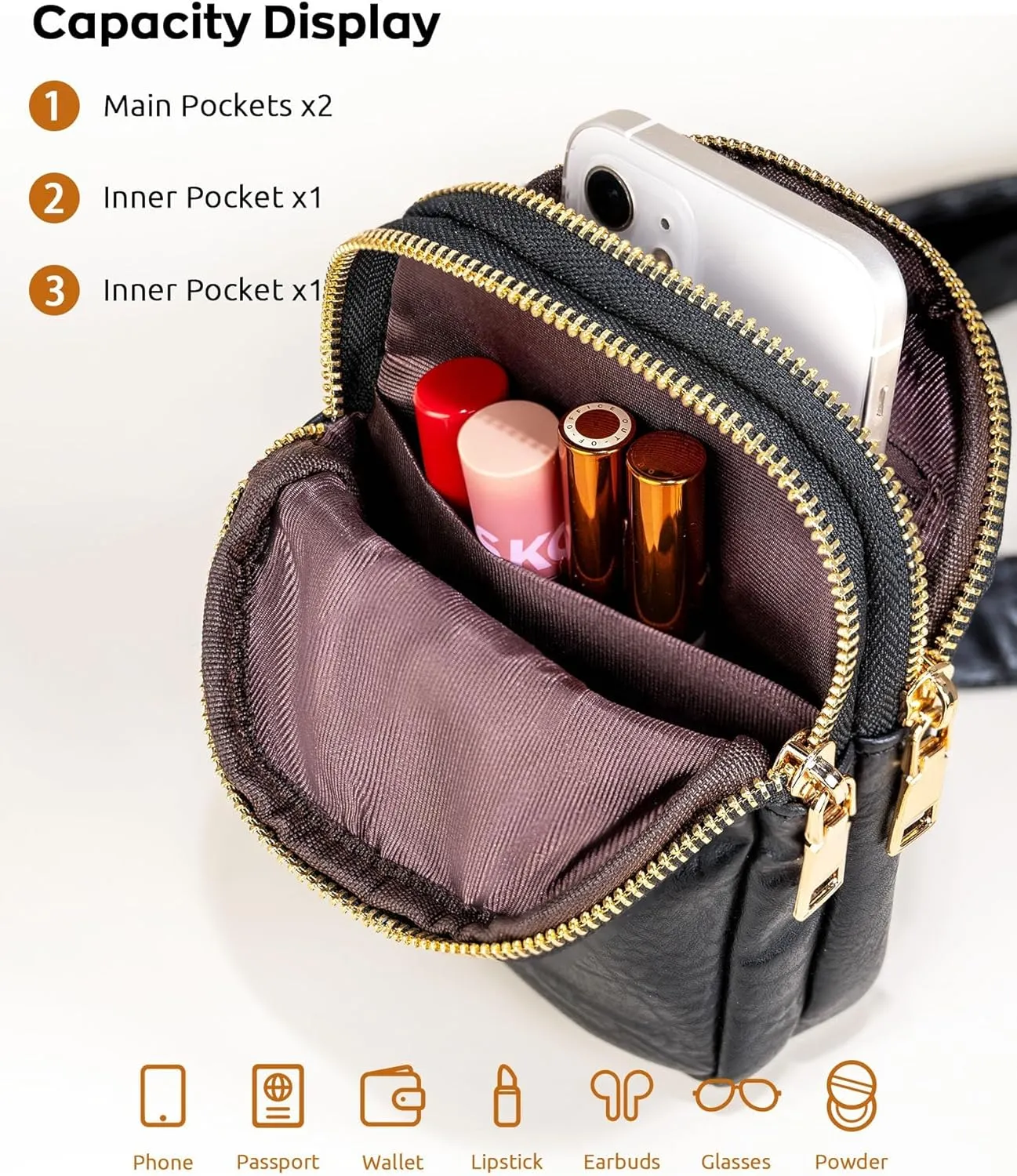 Mothers Day Gifts for Mom From Daughter, Initial Cross body Bag Fanny Pack for Women Girls, Graduation Gifts for Teen Girls Women, Teacher Appreciation Gifts, Teen Girl Gifts Trendy Stuff