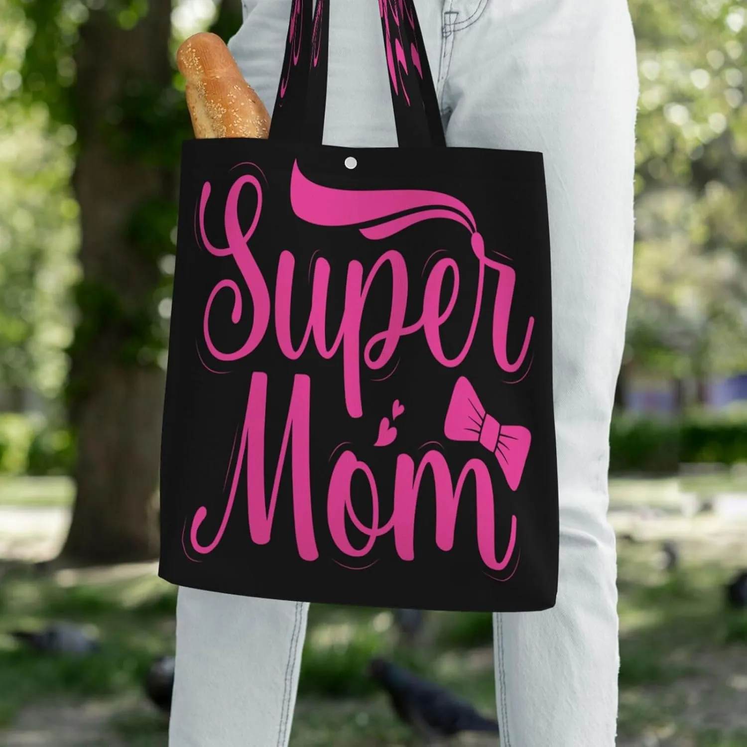 Mother's Day Sunflower to My Mom Canvas Totes Bag Shoulder Bags Shopping Crossbody Travel Handbag 13.8 X 15.4 inch
