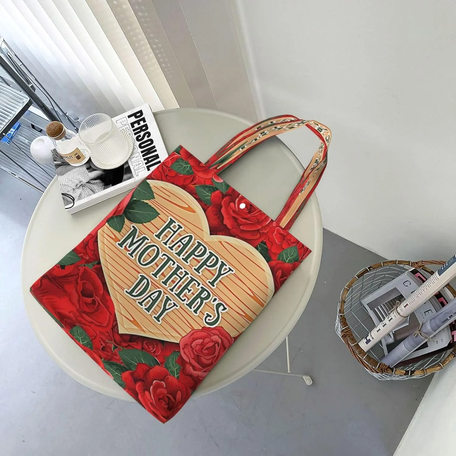 Mother's Day Sunflower to My Mom Canvas Totes Bag Shoulder Bags Shopping Crossbody Travel Handbag 13.8 X 15.4 inch
