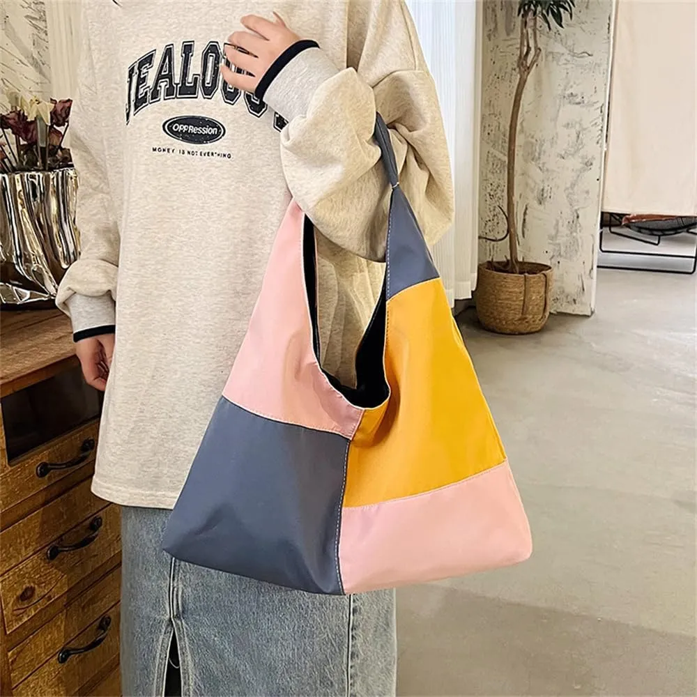 Multi Color Crescent Shoulder Bag for Women Slouchy Hobo Purses and Handbags Casual Shoulder Dumpling Bag