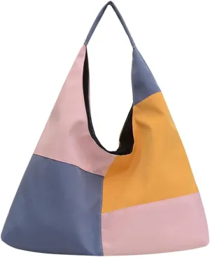 Multi Color Crescent Shoulder Bag for Women Slouchy Hobo Purses and Handbags Casual Shoulder Dumpling Bag