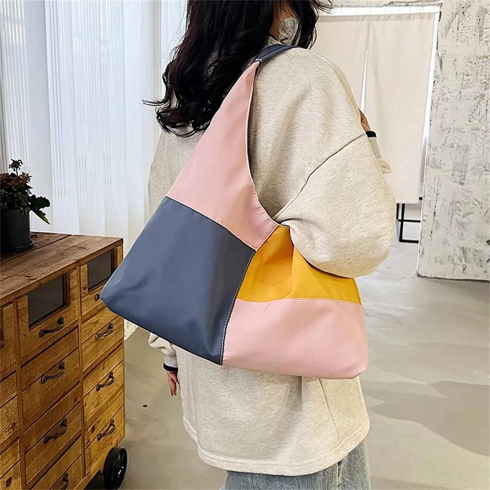 Multi Color Crescent Shoulder Bag for Women Slouchy Hobo Purses and Handbags Casual Shoulder Dumpling Bag