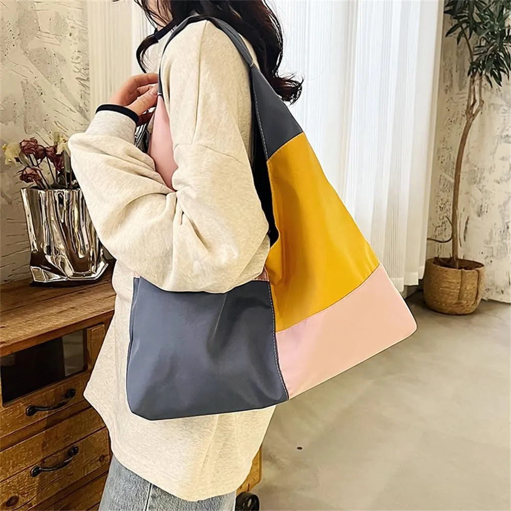 Multi Color Crescent Shoulder Bag for Women Slouchy Hobo Purses and Handbags Casual Shoulder Dumpling Bag