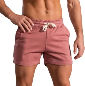 Muscularfit Mens Workout Shorts Summer Causal Elastic Waist Drawstring Cotton Shorts Loose Fit Athletic Gym Jogging Shorts