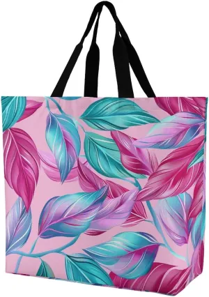 Music Beach Bag Reusable Tote Bag Foldable Grocery Bags Women Shopping Bags for Daily Essentials