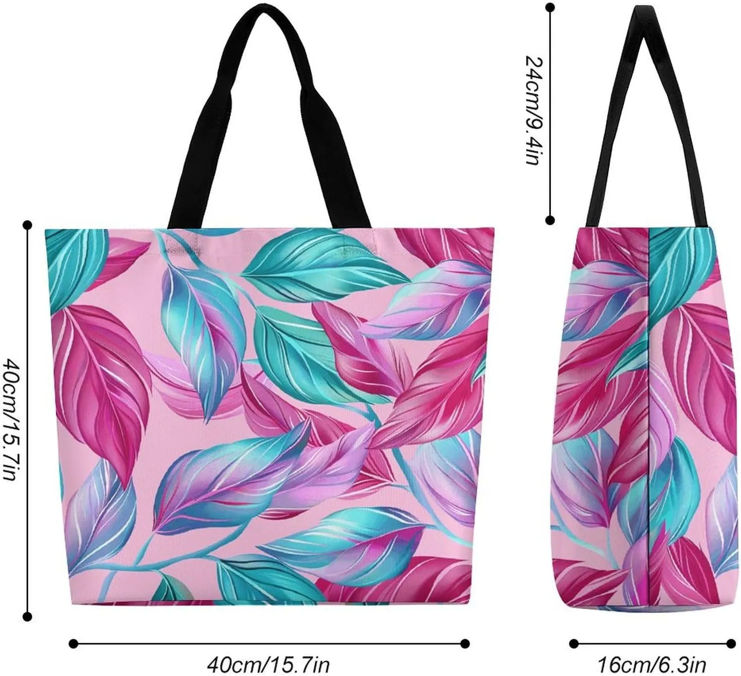 Music Beach Bag Reusable Tote Bag Foldable Grocery Bags Women Shopping Bags for Daily Essentials